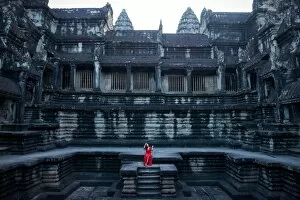 Travel Poster Print Collection: Cambodia-Travel-Angkor Wat