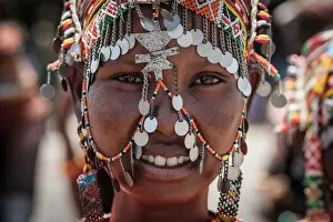 Africa Poster Print Collection: Kenya-Culture-Festival-Turkana-Woman-Face