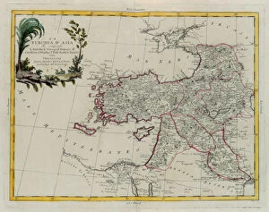 Maps Metal Print Collection: Asian Turkey, including Antolia, Georgia, Armenia, Kurdestan, Diarbec, Irak-Arabi, Syria