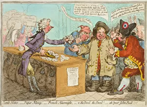 Sack Collection: Bank Notes - Paper Money - French Alarmists - ah! poor John Bull