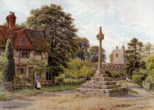 Villages Photographic Print Collection: The Cross, East Hagbourne, Berkshire (colour litho)