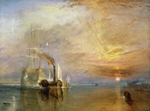 Seascapes Cushion Collection: The Fighting Temeraire, 1839 (oil on canvas)