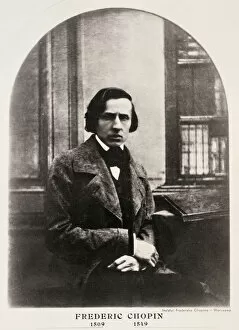 Music Photographic Print Collection: Frederic Chopin (1810-49) engraved from a daguerrotype (photogravure)
