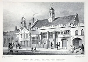 Georgian Architecture Fine Art Print Collection: Grays Inn Hall, Chapel and Library, from London and it