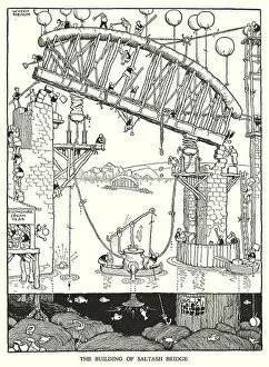 Cartoon Cushion Collection: Illustration for Railway Ribaldry by W Heath Robinson (litho)