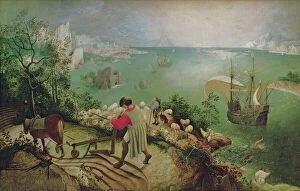 Galleon Collection: Landscape with the Fall of Icarus, c. 1555 (oil on canvas)