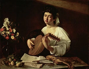 Still life artwork Poster Print Collection: The Lute Player, c. 1595 (oil on canvas)