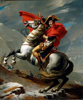 Posters Canvas Print Collection: Napoleon Crossing the Alps, May 1800, 1802-03 (oil on canvas)