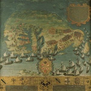 12 Dec 2018 Jigsaw Puzzle Collection: Naval victory of Don Garcia de Toledo in Malta (Biccherna), 1565 (oil on panel)