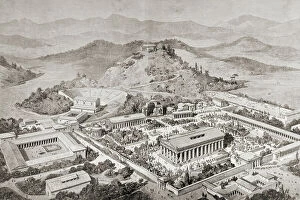 Olympic Games Photographic Print Collection: Olympia, Greece, At The Time Of The Ancient Olympic Games, 1880 (engraving)