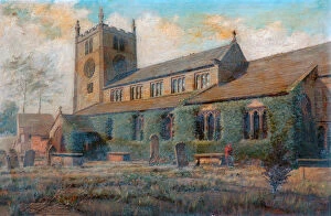 Churches Fine Art Print Collection: Parish church, Bingley, c. 1892 (oil on canvas)