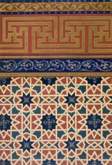 Ancient Persian empire mosaics Pillow Collection: Pl 22 Architectural Decoration, prob mosaic work, inc border, 19th century (folio)