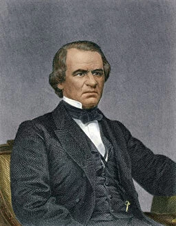Andrew Johnson Collection: Portrait of the President of the United States Andrew Johnson (1808-1875)