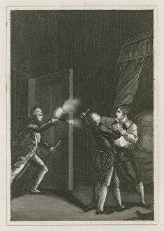 Pistol Collection: The seizure of Lord Edward Fitzgerald, 1798 (engraving)