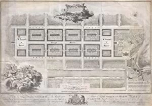 Journey Collection: 1768, James Craig Map of New Town, Edinburgh, Scotland, First Plan of New Town, topography