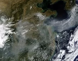 Space Fine Art Print Collection: Haze across the North China Plain