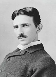 Portrait photography Poster Print Collection: Inventor and scientist Nikola Tesla. circa 1890