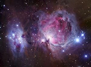 Orion's Belt Cushion Collection: M42, the Orion Nebula (top), and NGC 1977, a reflection nebula (bottom)