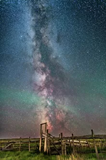 Absence Collection: Milky Way over an old ranch corral
