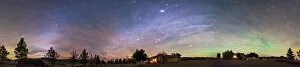 Orion's Belt Metal Print Collection: Panorama of the celestial night sky in southwest New Mexico
