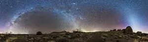 Space Cushion Collection: Panorama of Milky Way and zodiacal light over New Mexico