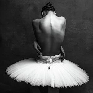 Black and white artwork Photo Mug Collection: ballerina's back 2