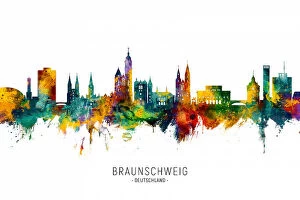 City skyline artwork Collection: Braunschweig Germany Skyline