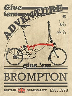 Bicycle Collection: Brompton Bicycle Vintage Style Advert