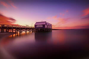 Coastal landscapes Greetings Card Collection: Busselton Sunset