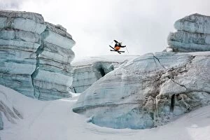 Related Images Collection: Candide Thovex out of nowhere into nowhere