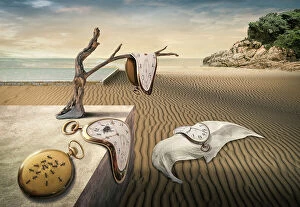 Surrealism artwork Pillow Collection: Hommage Dali
