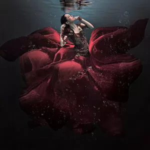 Underwater Pillow Collection: The Lady in Red