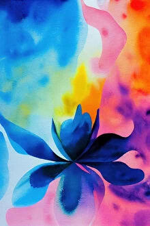 Botanical watercolor art Poster Print Collection: Nature Inspired Abstract Watercolor (Day 62)
