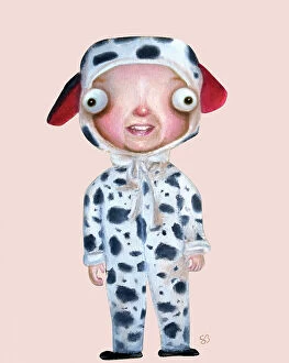 Surrealist paintings Photo Mug Collection: The One in the Cow Suit