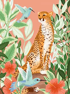 Forest artwork Mouse Mat Collection: Tropic Cheetah