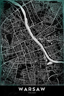 Maps Pillow Collection: WARSAW
