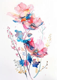 Abstract watercolors Collection: Watercolor Floral No. 8