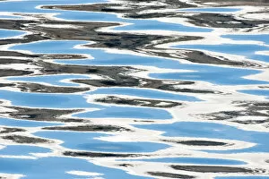Backgrounds Collection: Reflections of clouds in ripples of sea water, Svalbard, Norway, June 2010
