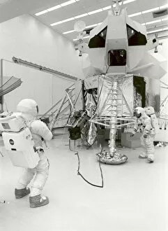 The Moon Fine Art Print Collection: Apollo 13 Astronauts Practice Moonwalk at KSC, Florida, USA, 1970. Creator: NASA