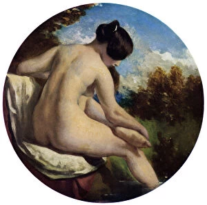 22 Aug 2007 Greetings Card Collection: The Bather, 19th century. Artist: William Etty