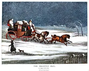 The Brighton Mail Christmas Day Print (1836)