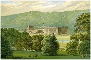 Paintings Fine Art Print Collection: Chatsworth House, Derbyshire, home of the Duke of Devonshire, c1880