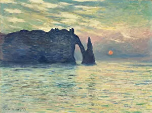 Impressionist paintings Photo Mug Collection: The Cliff, Etretat, Sunset, 1882-1883
