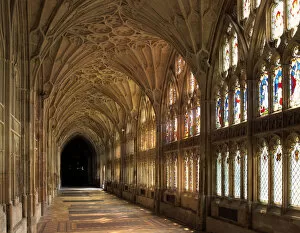 Gloucester Collection: Cloisters of Gloucester Cathedral, late 14th century