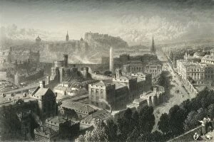 Literature Canvas Print Collection: Edinburgh from Calton Hill, c1870