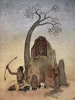 Legendary Collection: Ekalavya, 1913. Artist: Nandalal Bose