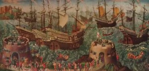 Royalty Collection: The Embarkation of Henry VIII at Dover c1540