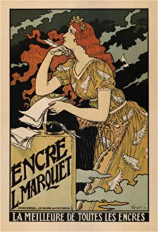 Art Nouveau Collection: Encre L. Marquet (Poster), 1892. Artist: Grasset, Eugene (1841-1917)