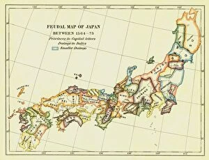 Division Collection: Feudal Map of Japan between 1564 -73, (1903). Creator: Unknown