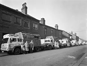 Pop art Canvas Print Collection: Fleet of soft drinks delivery lorries, Mexborough, South Yorkshire, 1961. Artist